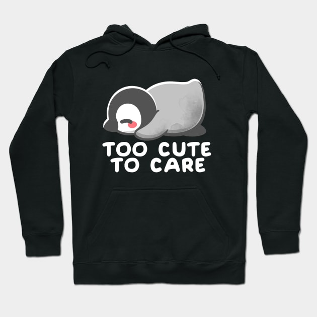 Too cute to care Hoodie by NemiMakeit